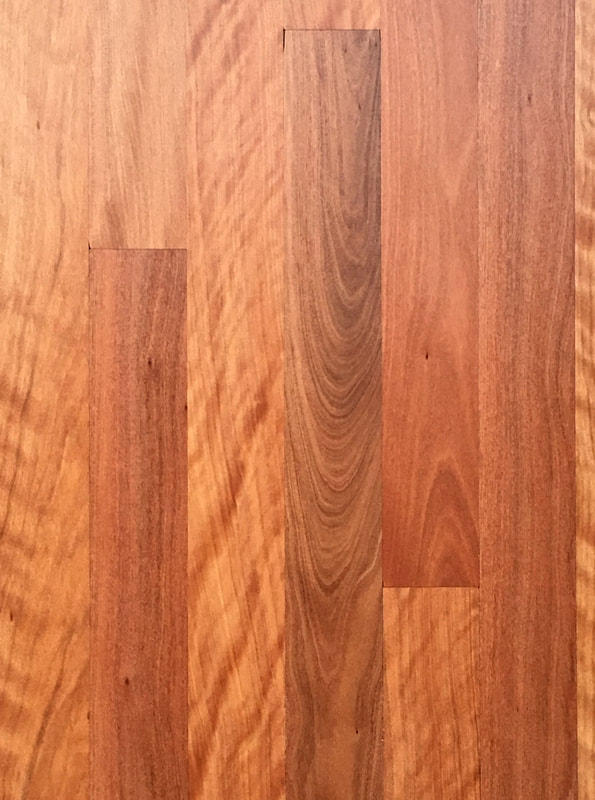 Brush Box flooring has warm honey colors and eye-catching grain. ©.