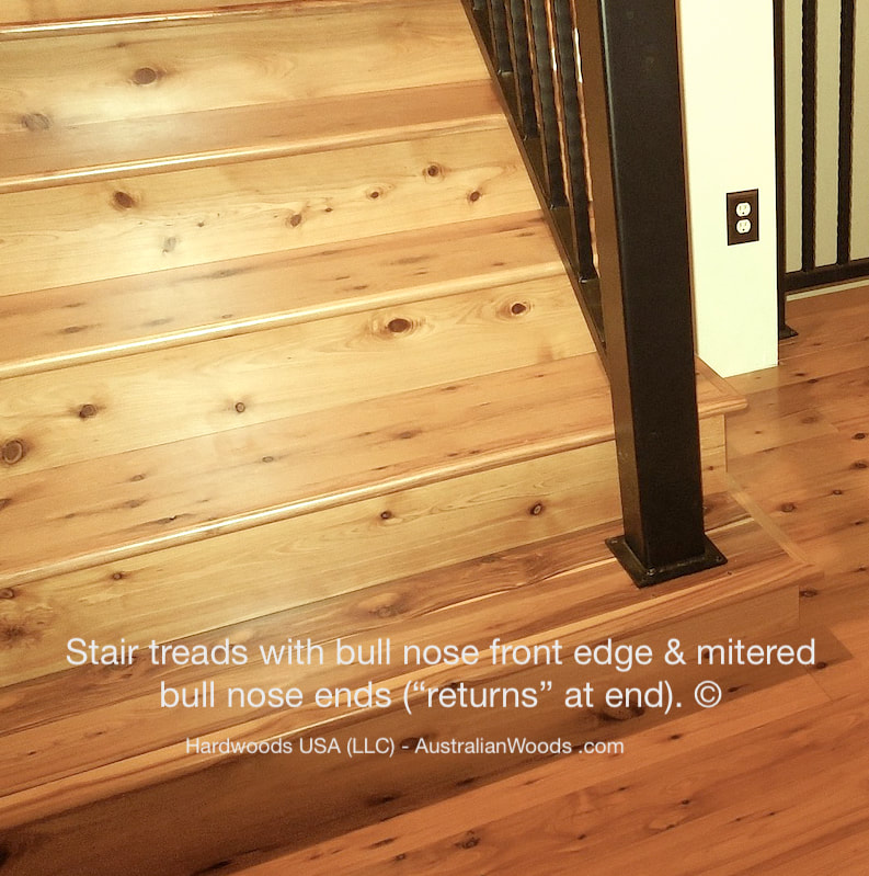 Photo: Stairs with bull nose front edge & bull nose ends (mitered 